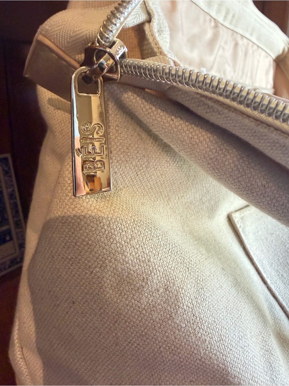 Beis The Weekender Canvas Tote in Beige - Picture 8 of 8